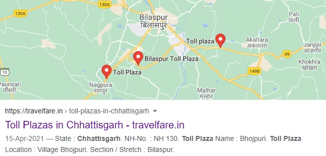 Toll+Plazas+in+Chhattisgarh