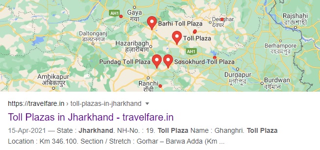 Toll+Plazas+in+Jharkhand