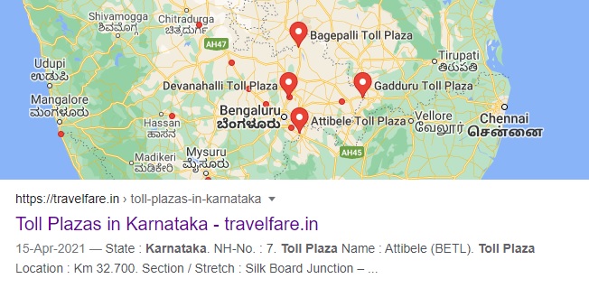 Toll+Plazas+in+Karnataka