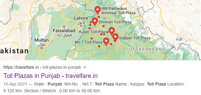 Toll+Plazas+in+Punjab