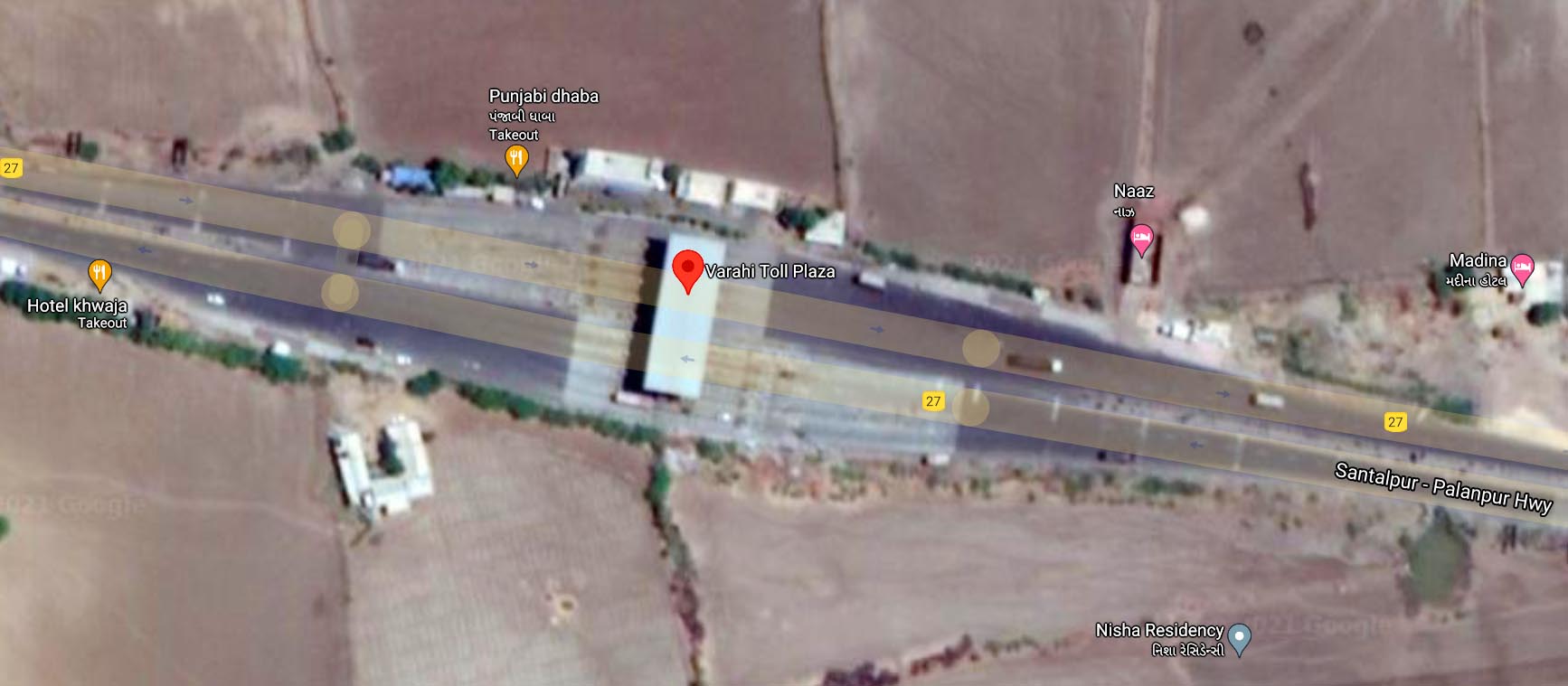Varahi-Toll-Plaza-Satellite-View