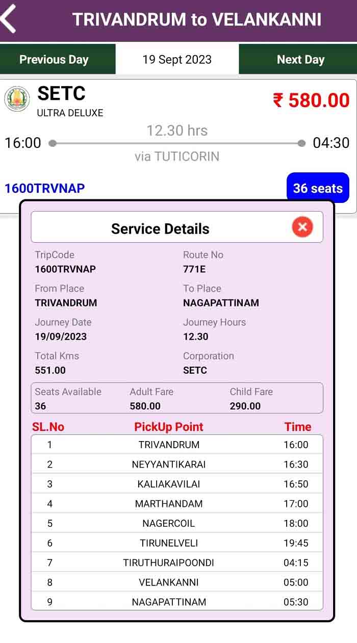 Trivandrum-to-Velankanni-Bus-Ticket-Price
